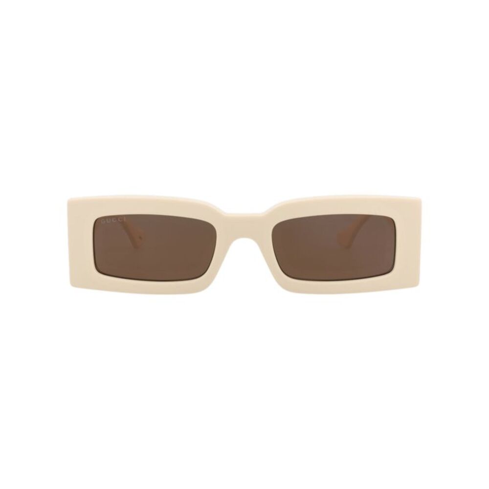 Gucci Square-Frame Recycled Acetate Sunglasses Ivory Womens
